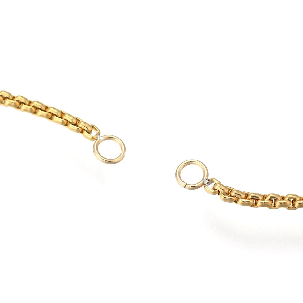 Miniatura: Pulsera ajustable acero inoxidable dorado (1 unidad)