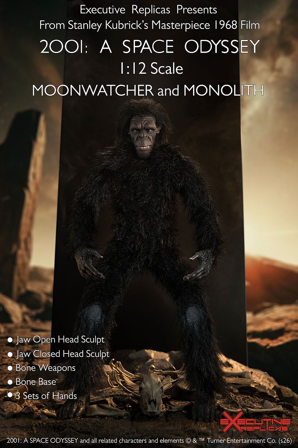 Thumbnail: 2001: A Space Odyssey 1/12th Scale Moonwatcher with Diorama and Monolith