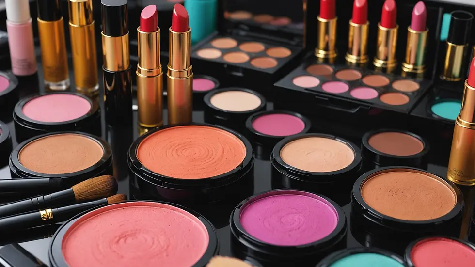 Colorful Makeup Products Display