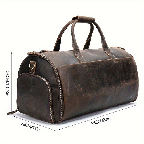 Luggage Tote Genuine Cowhide Leather Duffel Travel Bag | Lawson of
