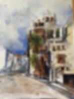Cityscapes in watercolor and inks