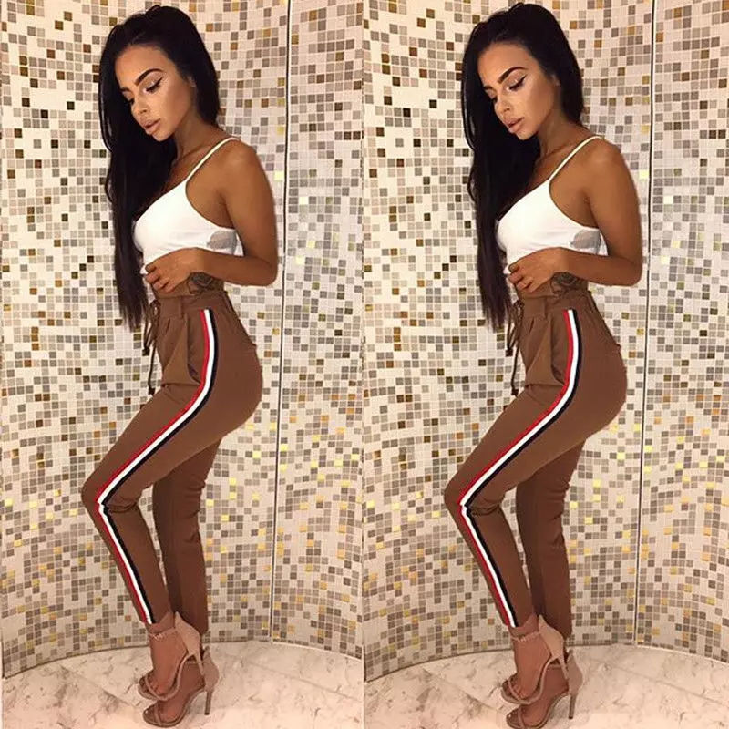 High Waisted Stripped Trousers