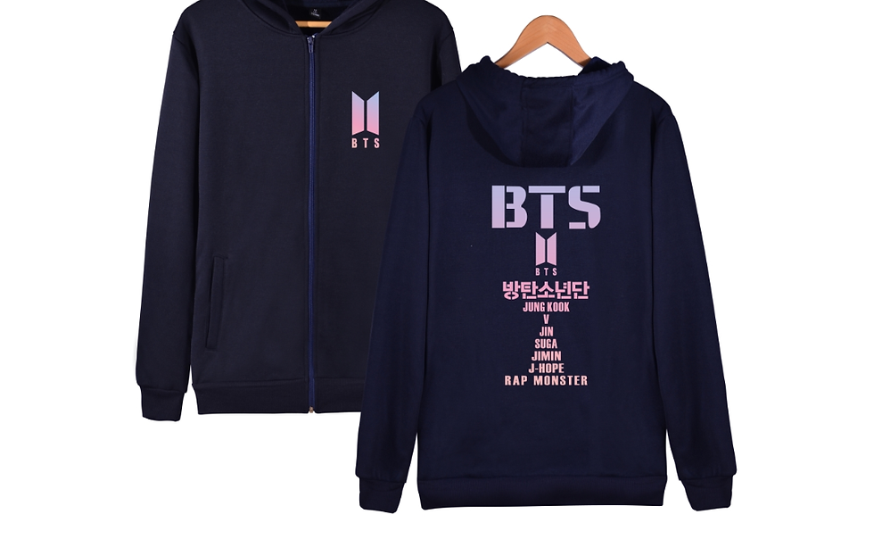 Thumbnail: KPOP BTS Zip Hoodie