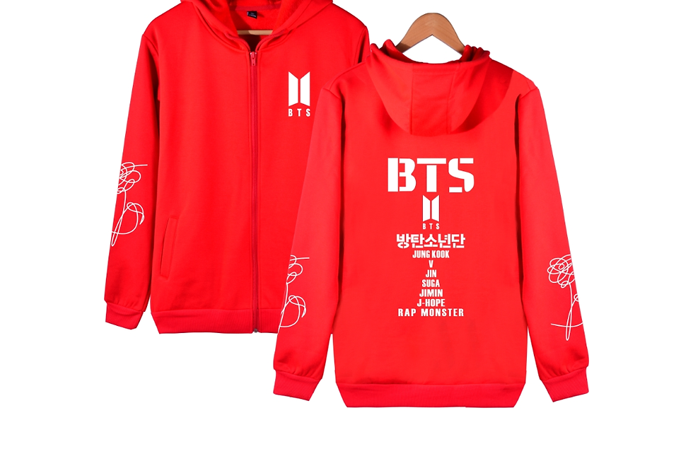 Thumbnail: KPOP BTS Zip Hoodie