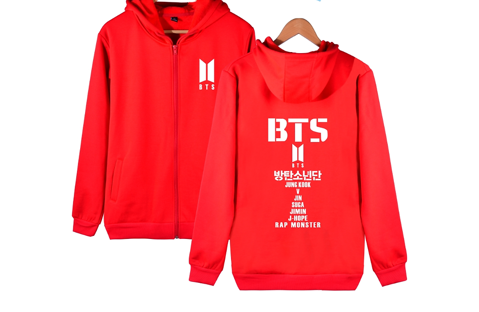 Thumbnail: KPOP BTS Zip Hoodie