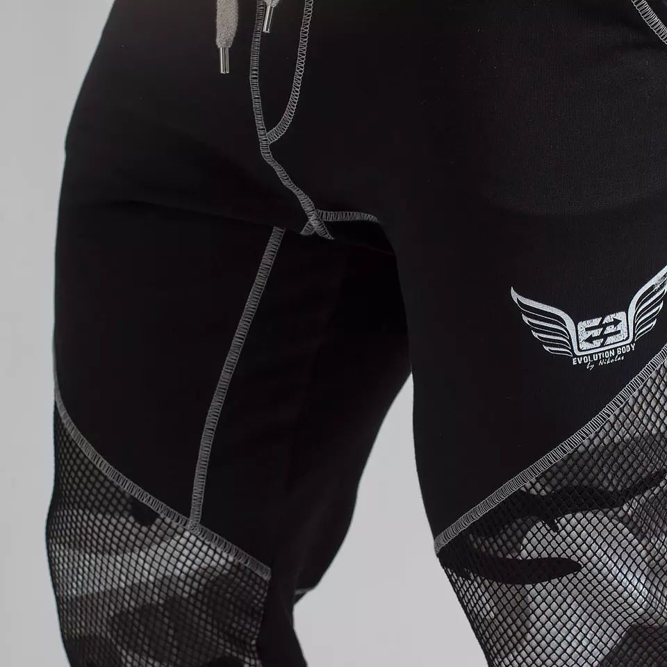 Thumbnail: Men Joggers With Patchwork-Fitted
