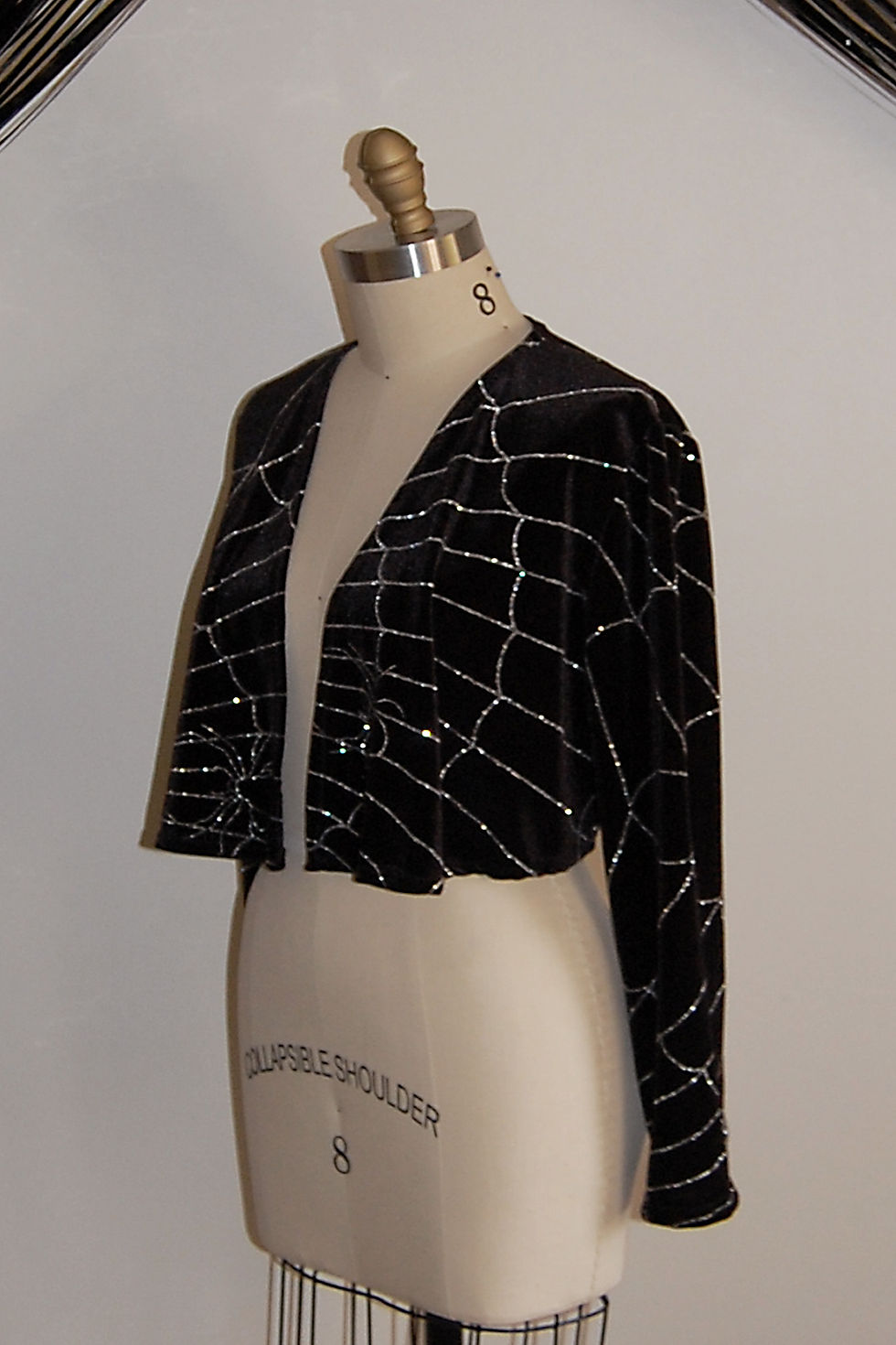 Thumbnail: Glitter Spiderweb Open Cardigan