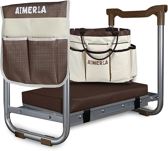 gardening foldable chair with kneeler seat