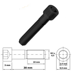 Paraf Allen Cil M3X30 (Und)