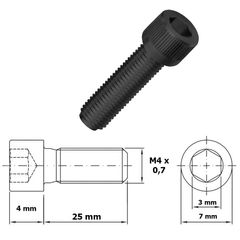 Paraf Allen Cil M4X25 (Und)