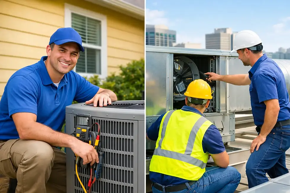 Advanced Problem Solutions: Residential vs. Commercial HVAC