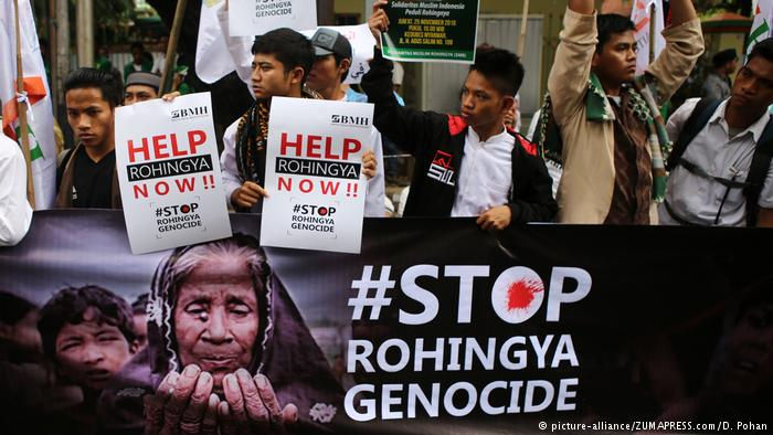 A protest to stop Rohingya genocide