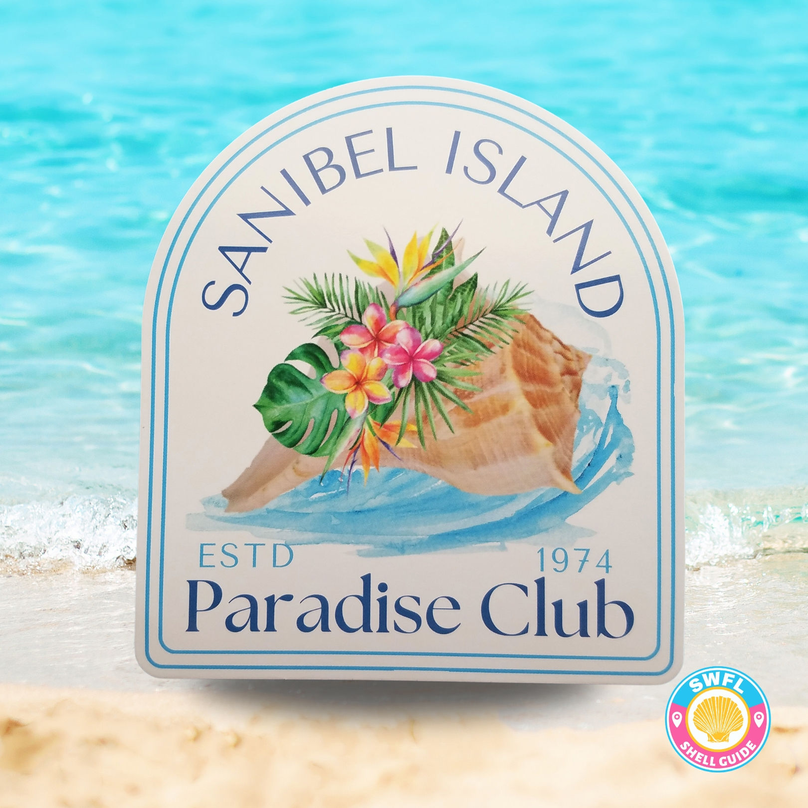 Sticker - Sanibel - Paradise Club Whelk Bouquet