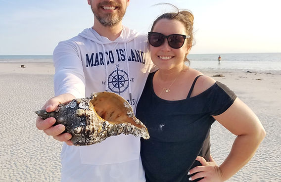 Guests on Tour Dig Up Large buried Seashell