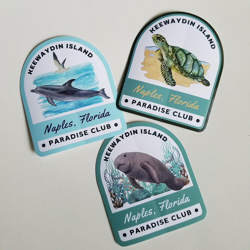 Thumbnail: Manatee - Keewaydin Island Paradise Club Sticker