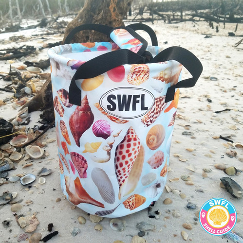 Collapsible Bucket Bag - SWFL Seashells | swflshellguide
