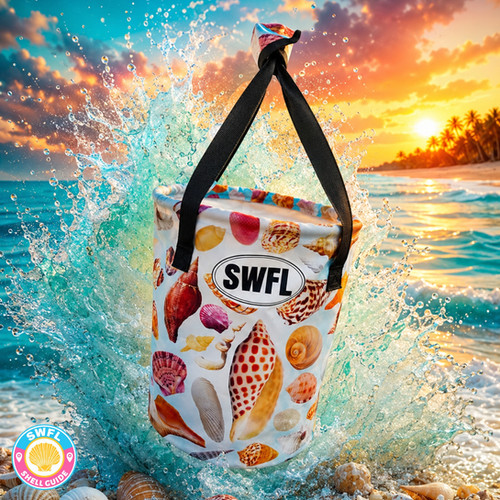 Collapsible Bucket Bag - SWFL Seashells | swflshellguide
