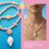 Thumbnail: Ocean Bloom Beaded Necklace — Queen Conch & Albino Nutmeg