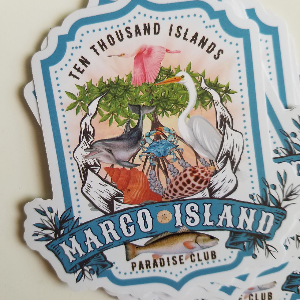 Thumbnail: Sticker - Marco Island Ten Thousand Islands Paradise Club