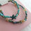 Thumbnail: Beachy Stretch Bead Bracelet Set - Blue Green Starfish Gold Accent