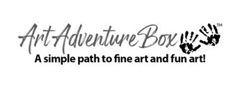 Art Adventure Box is your simple path to fine art and fun art logo