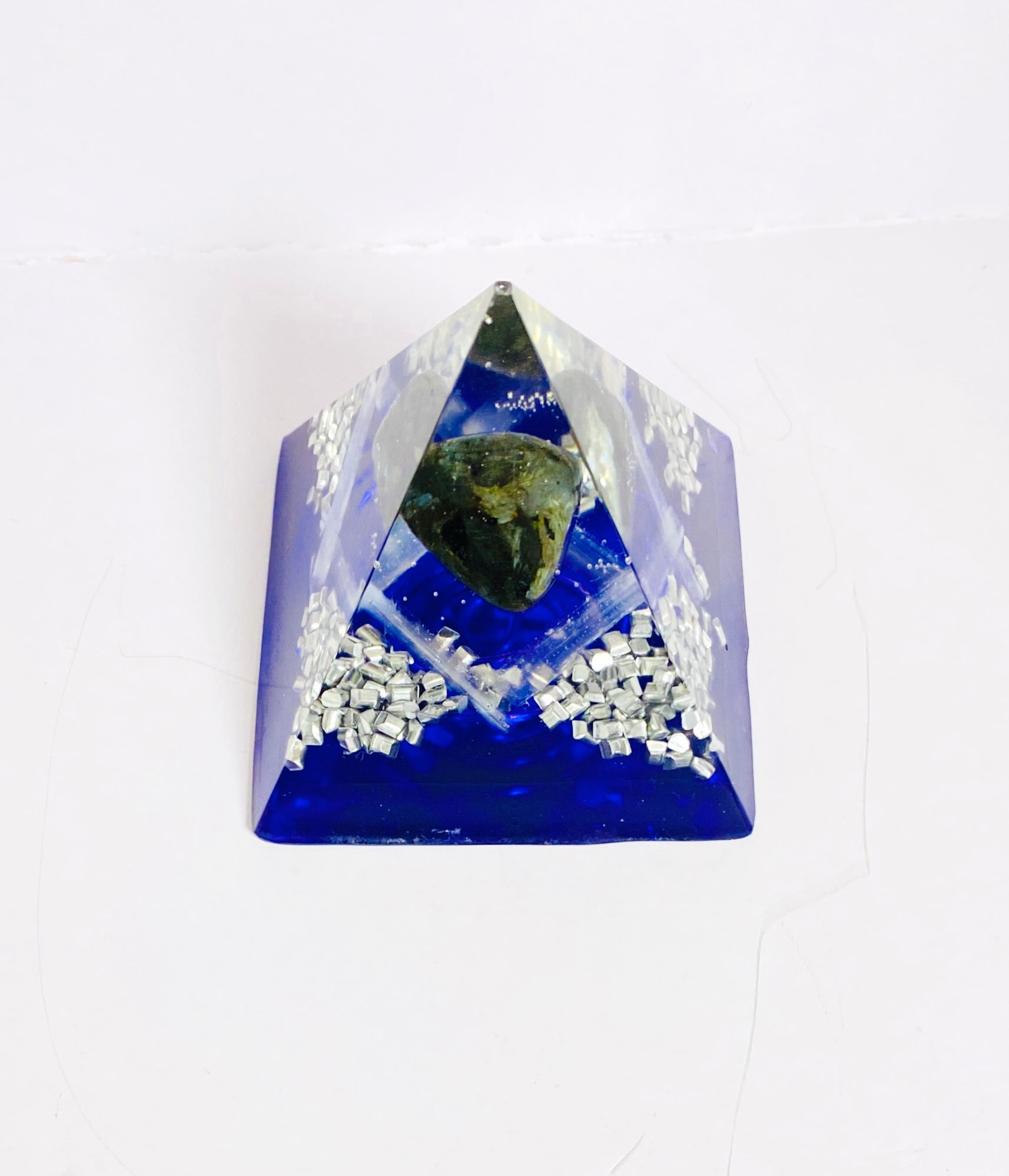 Small Blue Larvakite Orgone Pyramid