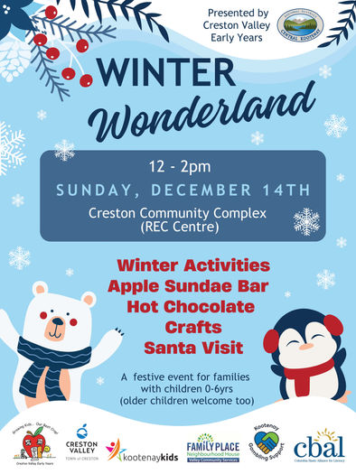 Creston Valley Early Years' Winter Wonderland Event