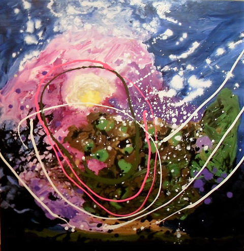 3  PLANET 9 | acrylic on canvas, 36 x 36 inches | © Judith Meyer 2016