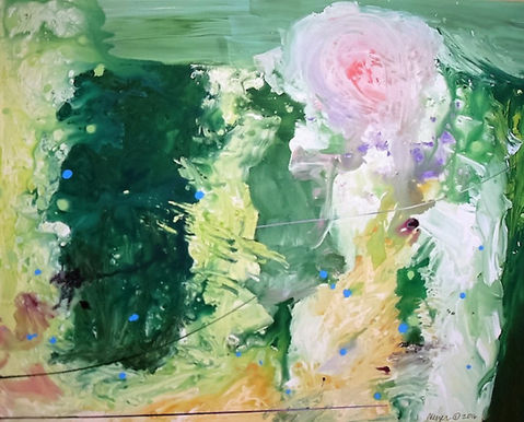 1 SOMEWHERE UNDER THE SEA | acrylic on canvas, 48 x 60 inches | © Judith Meyer 2016