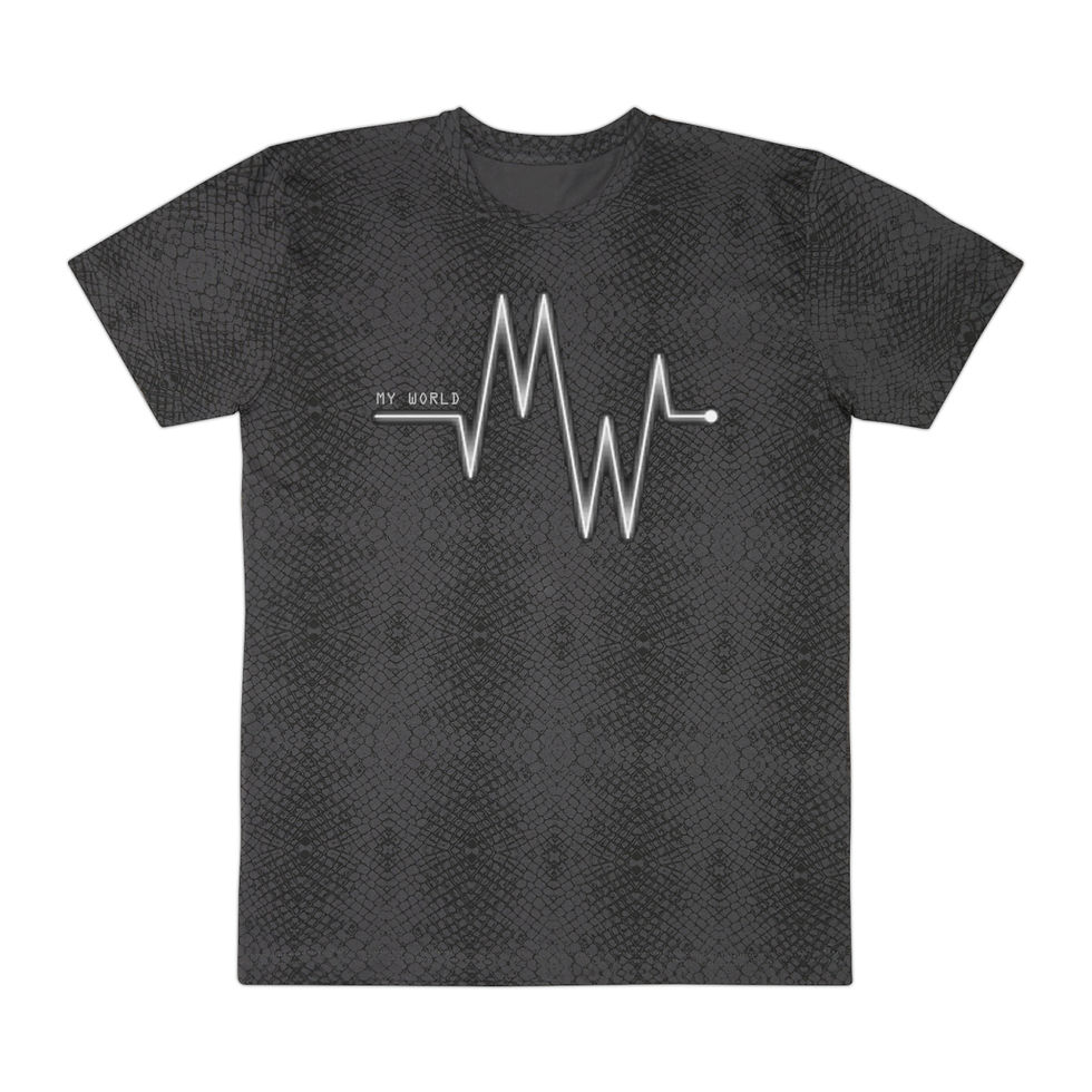 Thumbnail: My World Logo Texture Print Men's Fine Jersey Tee
