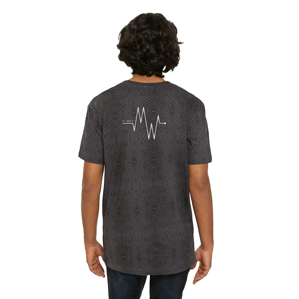 Thumbnail: My World Bass/Celtic Horse Logo Front/Back Men's Fine Jersey Tee