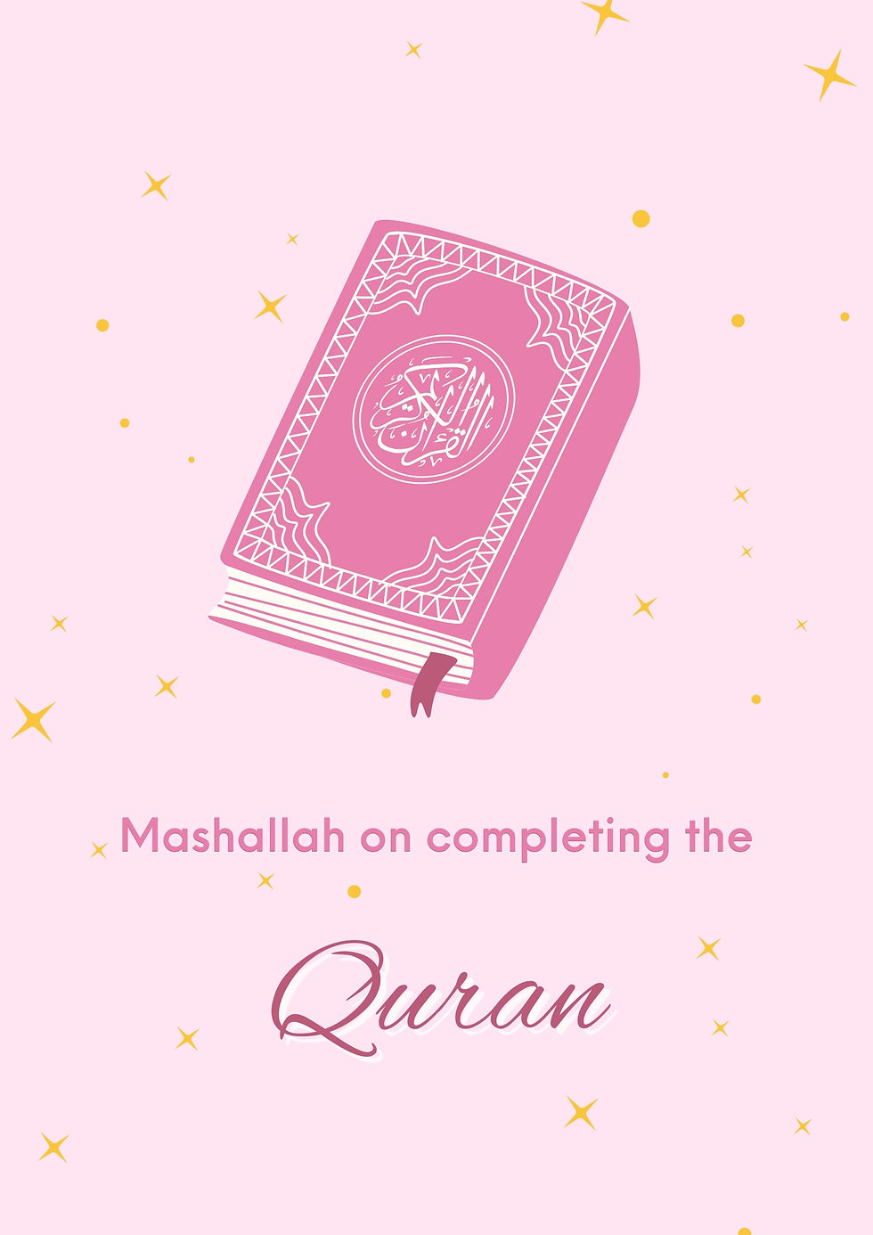 Mashallah On Completing The Quran Pink