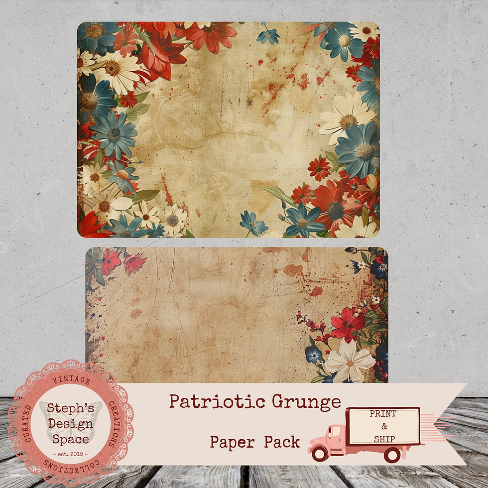 Miniatura: Patriotic Grunge Paper Pack Horizontal Print and Ship