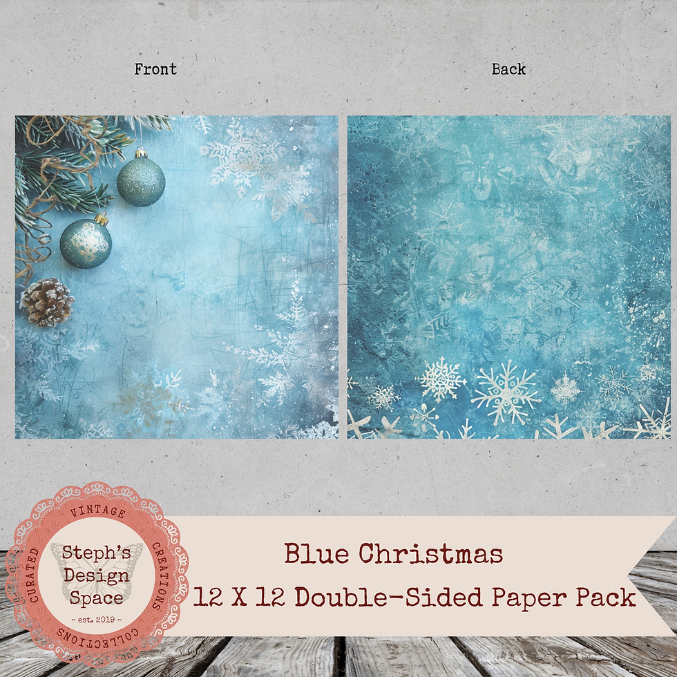 Miniatura: Blue Christmas 12X 12 Double Sided Paper Pack