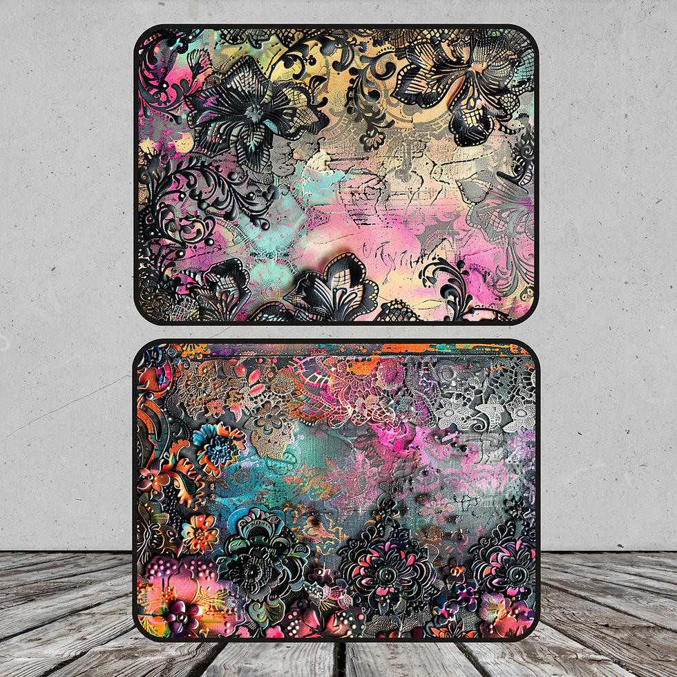 Miniatura: *Digital Only* Painted Lace Background Pages Horizontal Layout