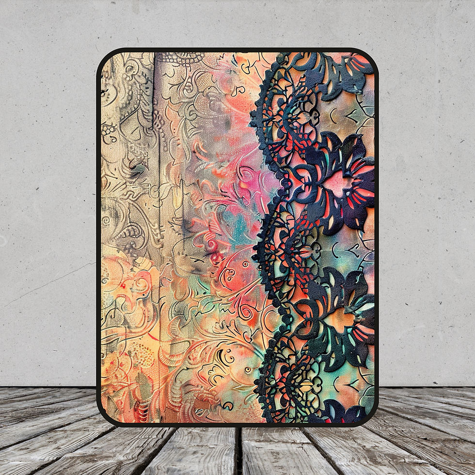 Miniatura: *Digital Only* Painted Lace  Background Pages Vertical Layout