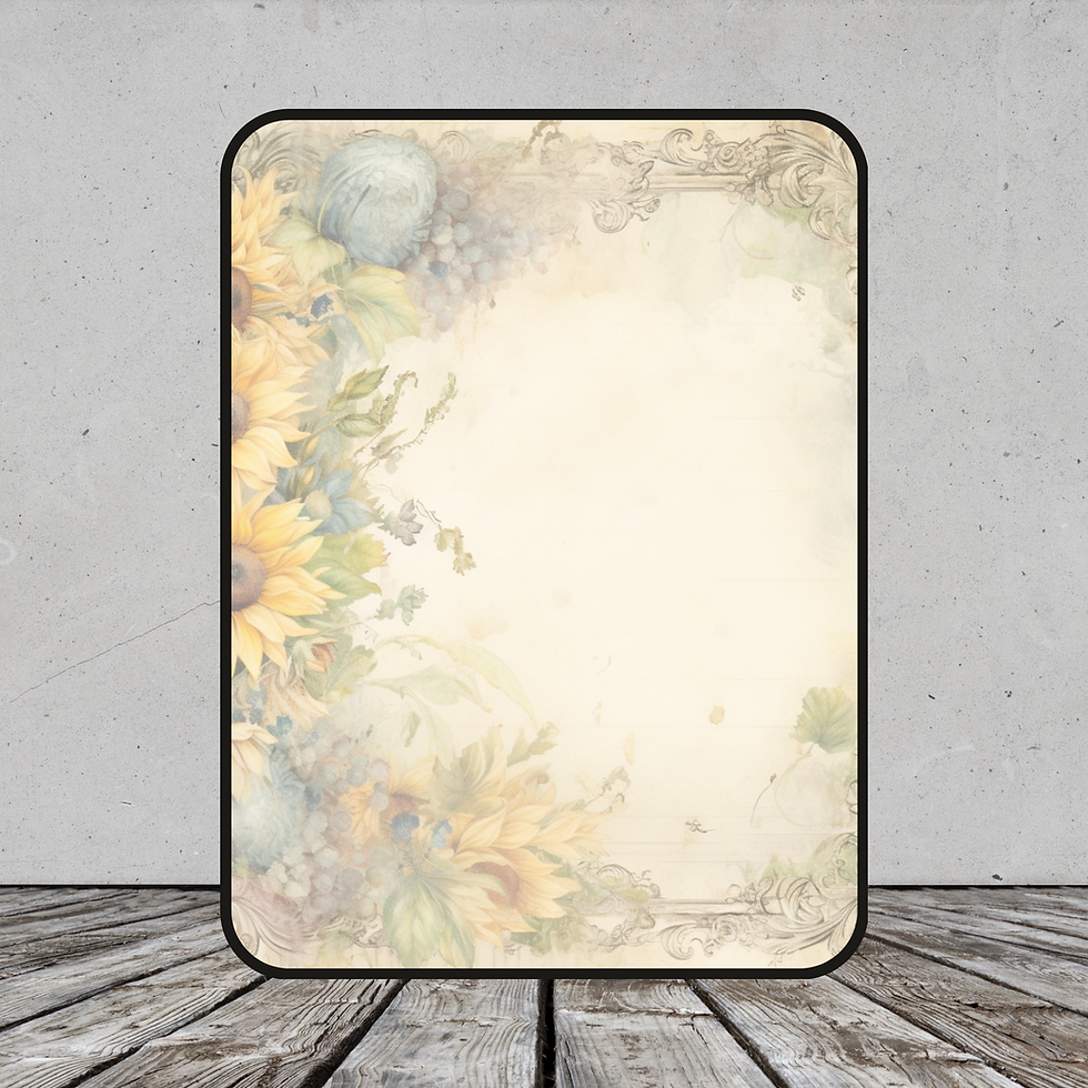 Miniatura: Vintage Sunflower Paper Pack Vertical