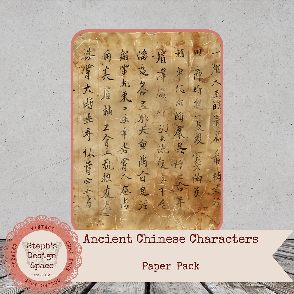 Miniatura: *Digital* Ancient Chinese Characters Paper Pack Vertical