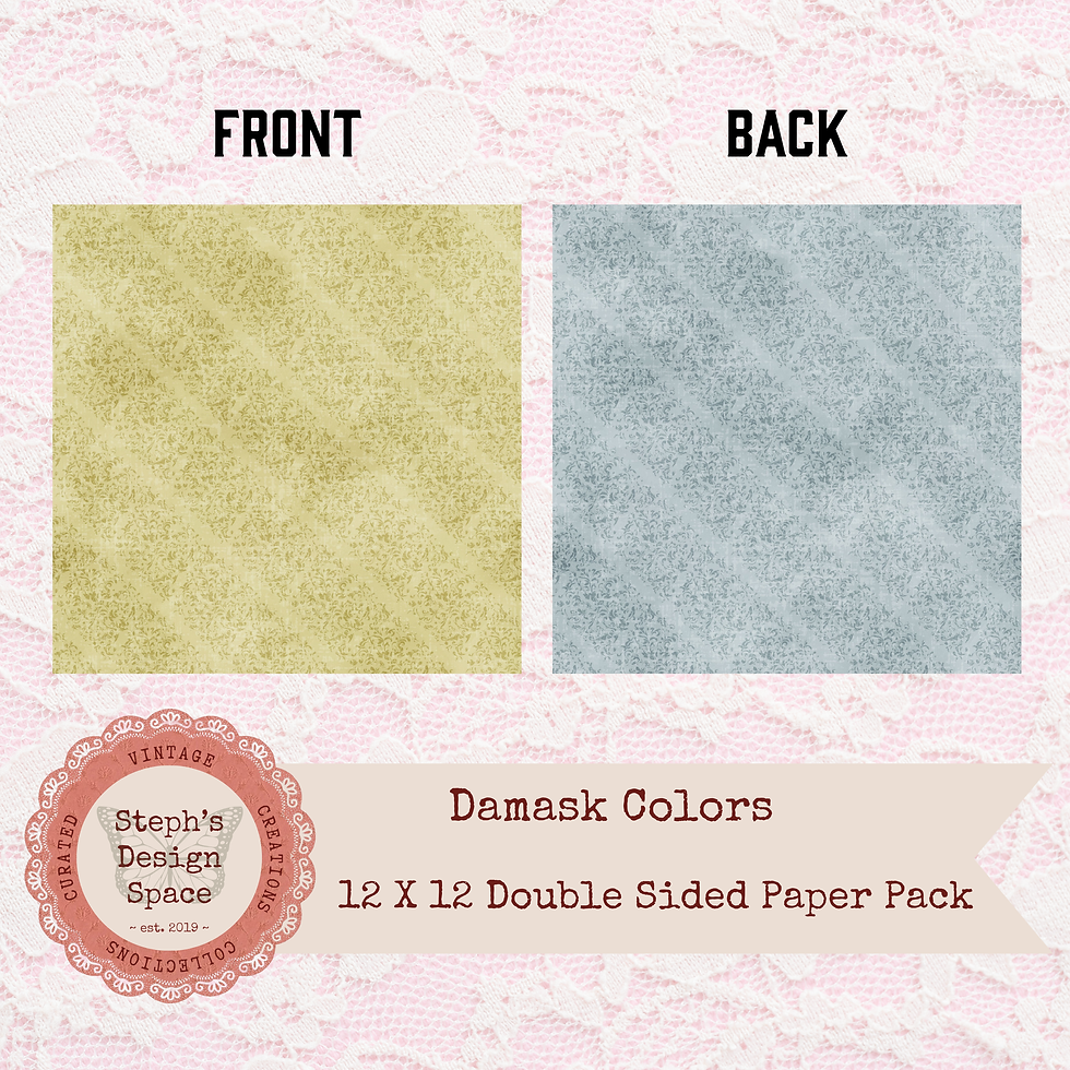 Thumbnail: Damask Colors 12x12 Double Sided Paper Pack