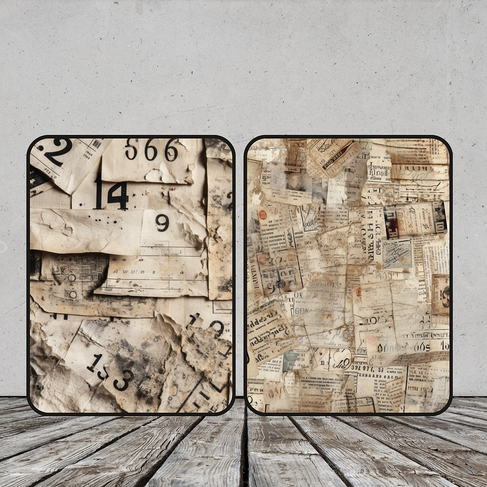 Thumbnail: *Digital Only* Collage Background Pages Vertical Layout