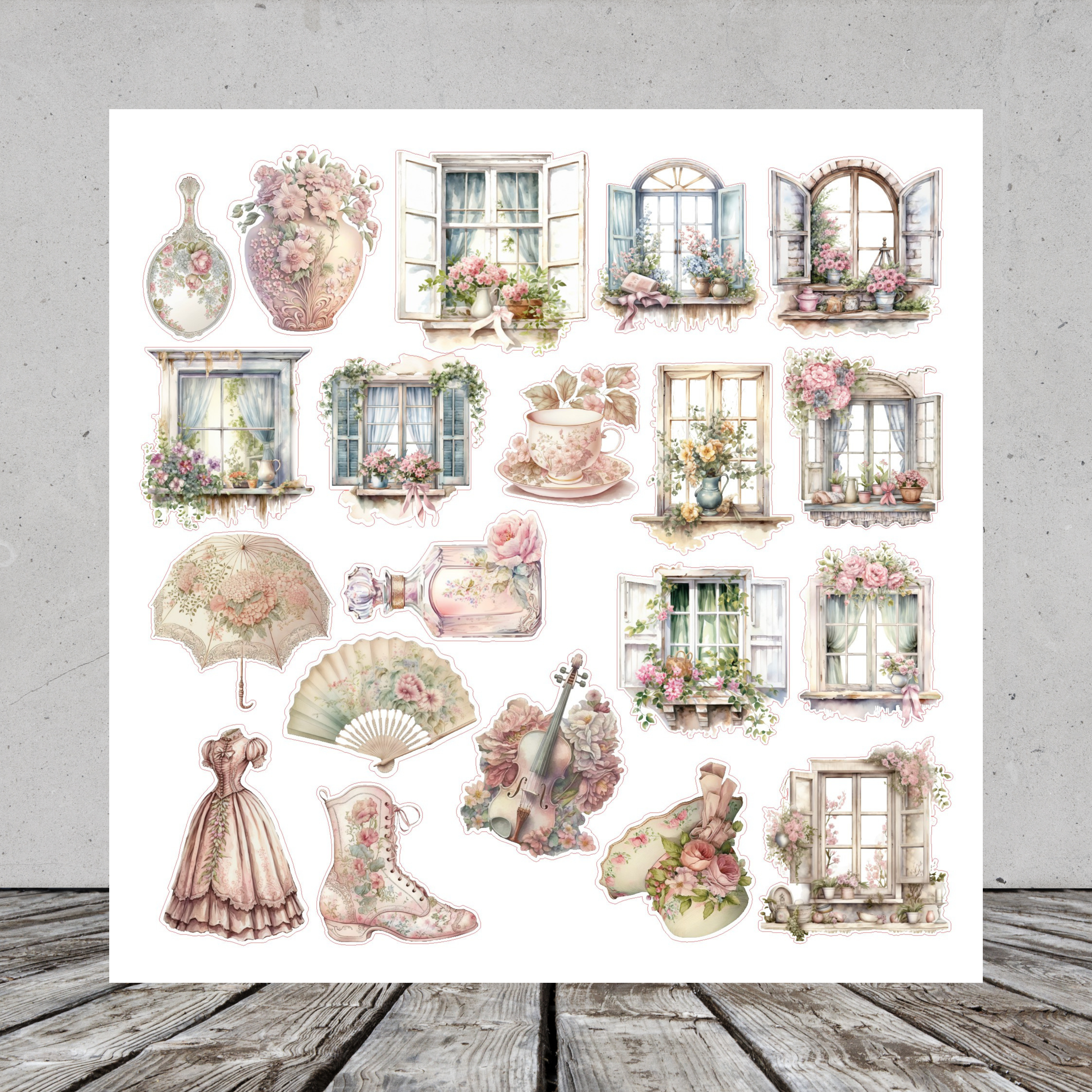 Dainty Florals Die-Cut Ephemera Pack