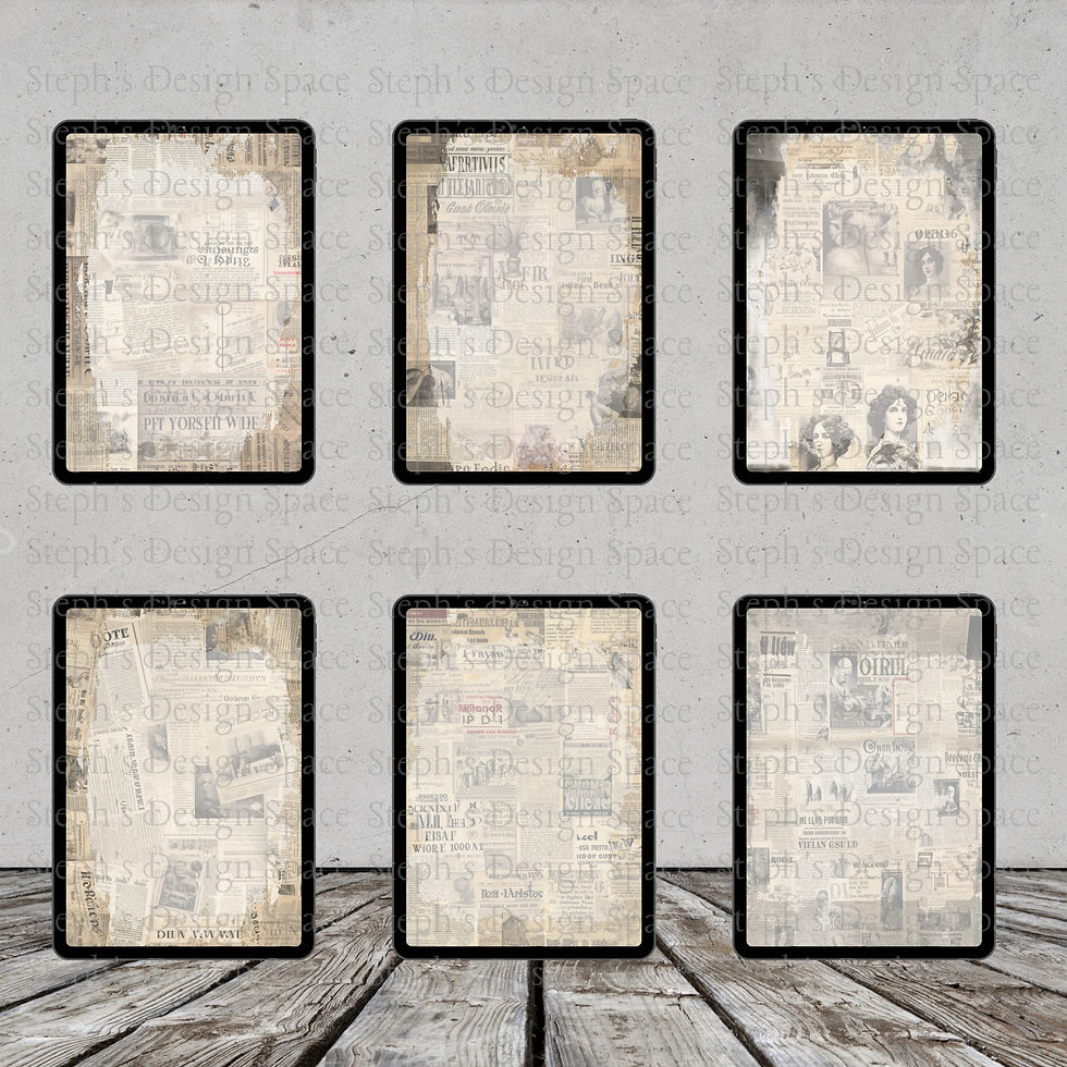 *** Print & Ship*** Vintage Newspaper Backgrounds Vertical Layout