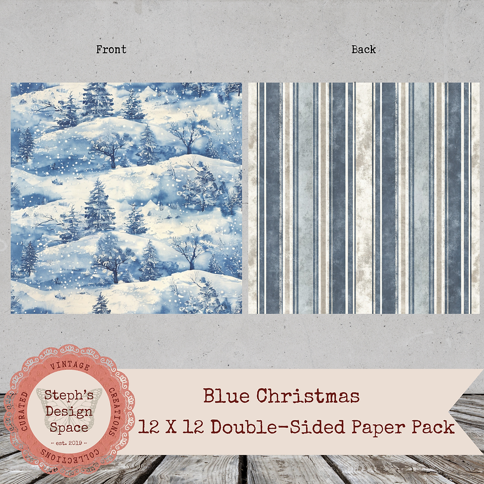 Miniatura: Blue Christmas 12X 12 Double Sided Paper Pack