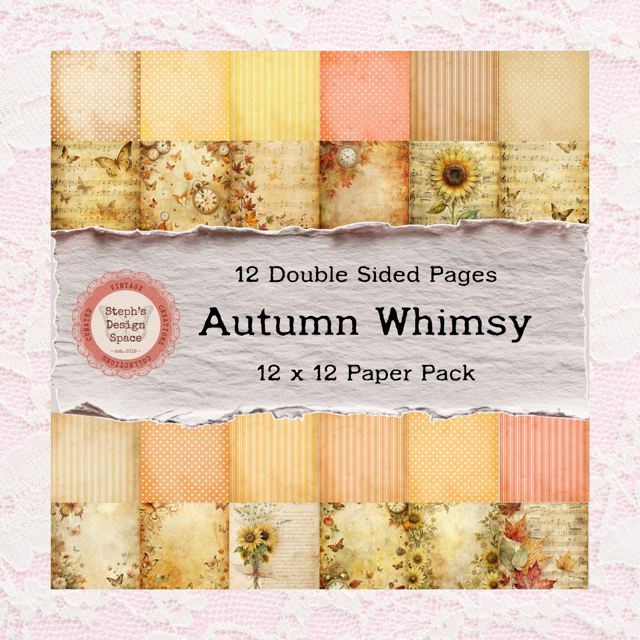 Autumn Whimsy 12X 12 Double Sided Paper Pack