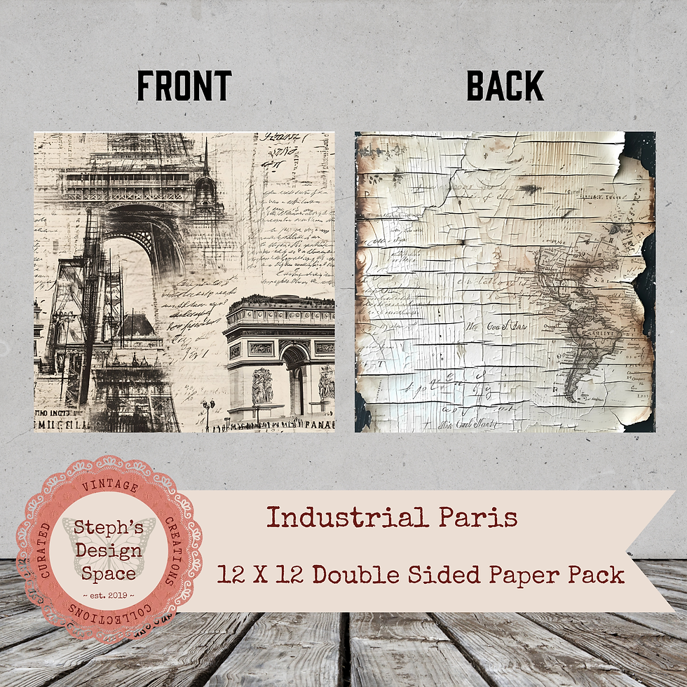 Miniatura: Industrial Paris 12x12 Double Sided Paper Pack