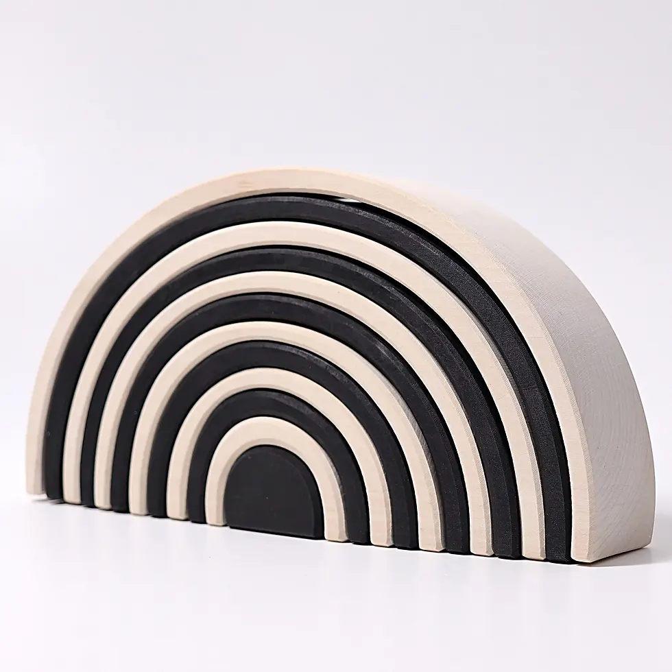 Thumbnail: Large Wooden Rainbow Stacking Blocks - 12 pcs
