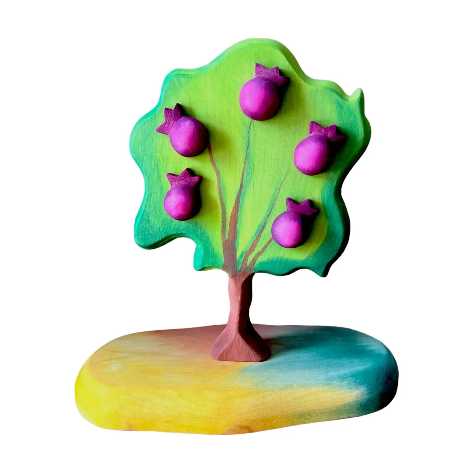 Handcrafted Wooden Pomegranate Tree