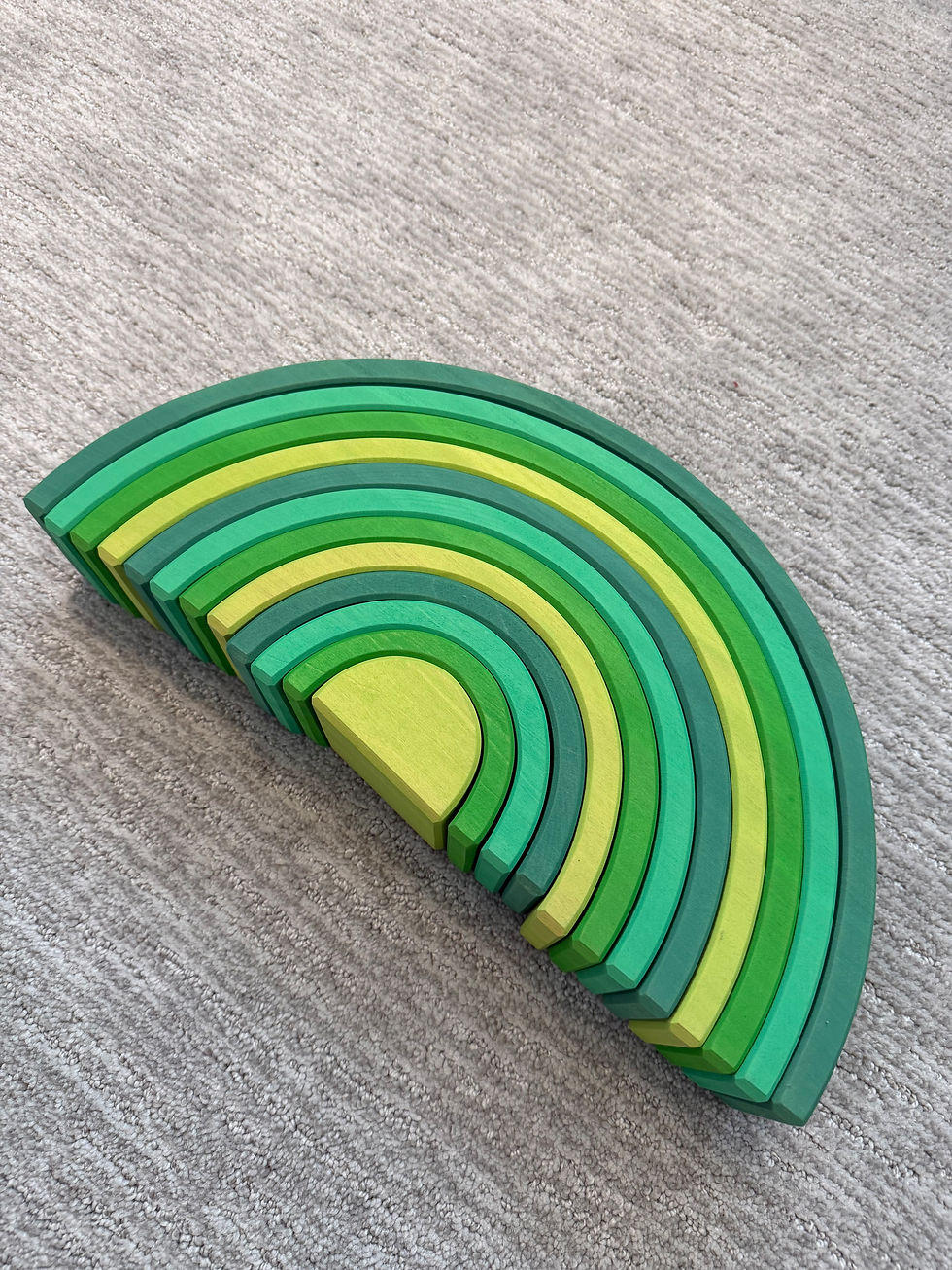 Thumbnail: Large Wooden Rainbow Stacking Blocks - 12 pcs