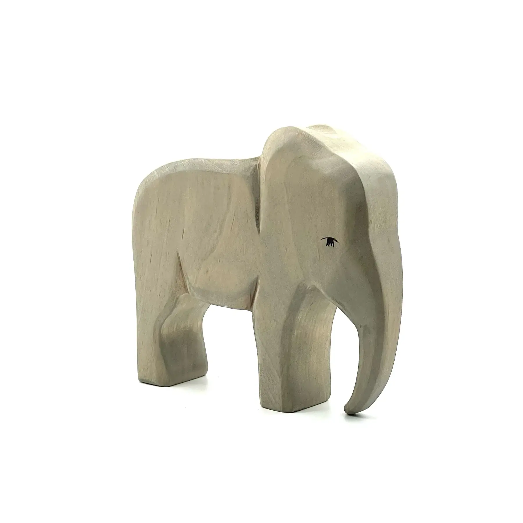Handcrafted Open Ended Wooden Toy Animal - Large Male Elephant