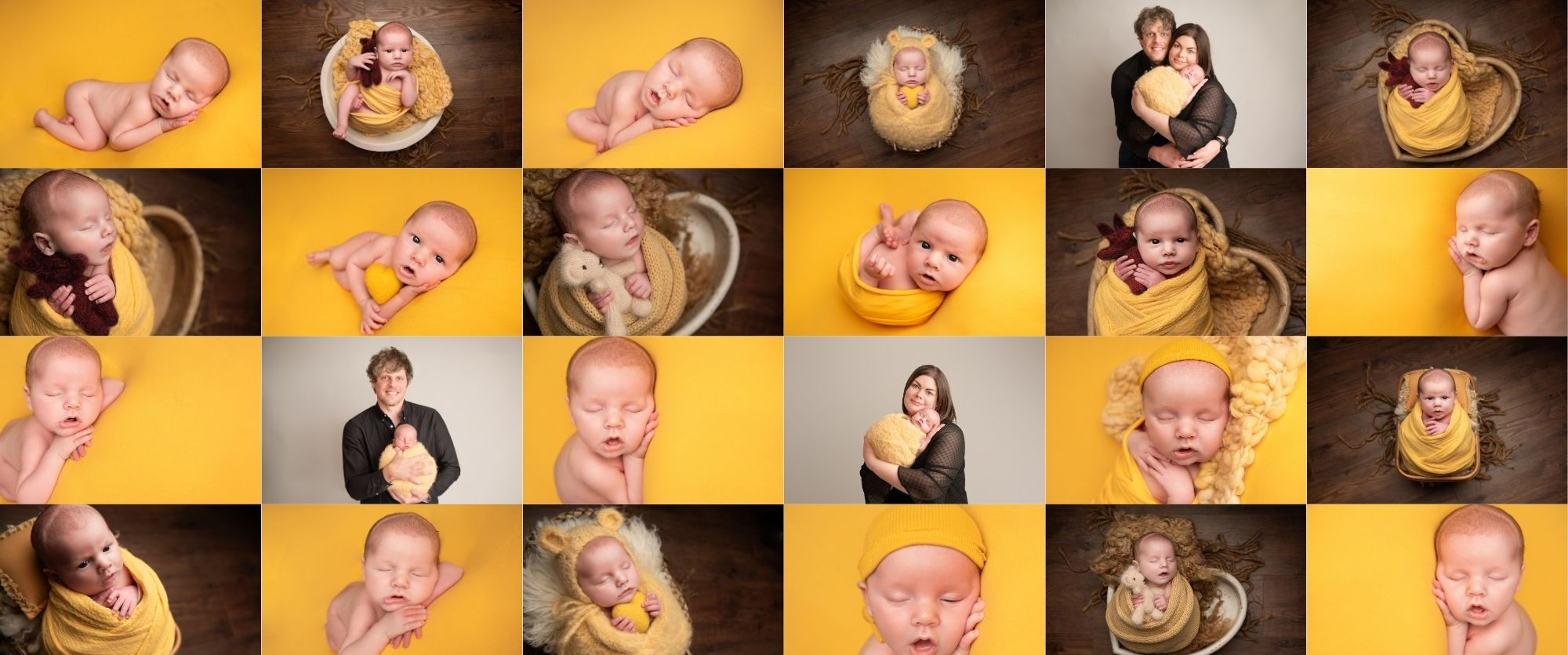 Gallery of images of newborn baby boy using yellow theme by Hull and East Yorkshire Maternity, Newborn, and Baby Photographer